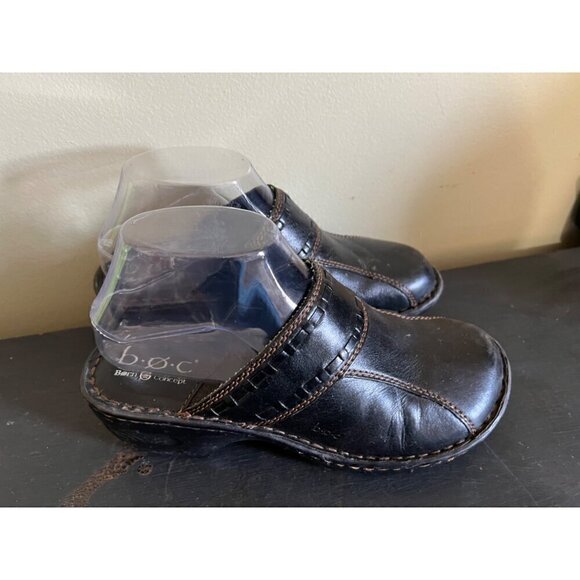 B.ø.c Born Concept Women's Slip-On Leather Clogs Size 7 black - Picture 3 of 9